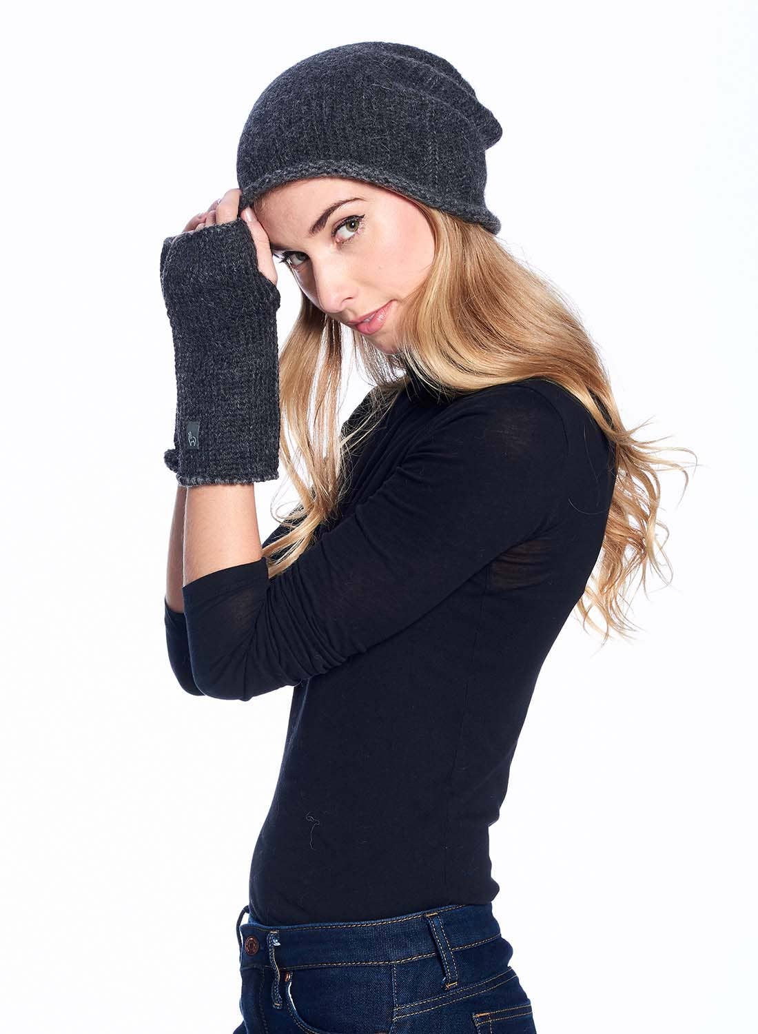 Alpaca Gloves - Rustic - Carbon