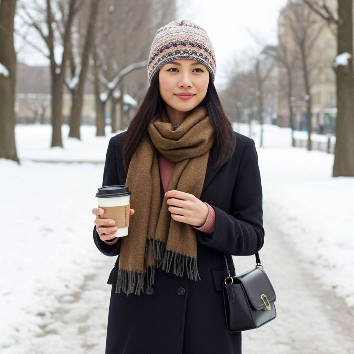 100% Baby Alpaca Scarf - Tapenade
