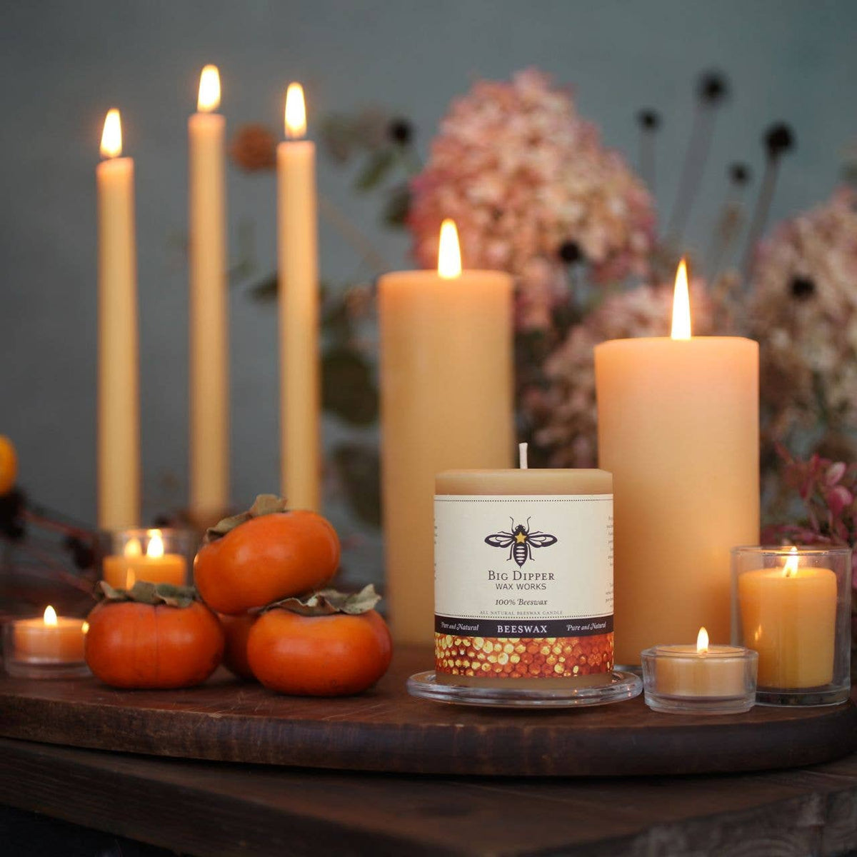 Tea Light Candles – 100% Pure Beeswax – 5 Hour Burn