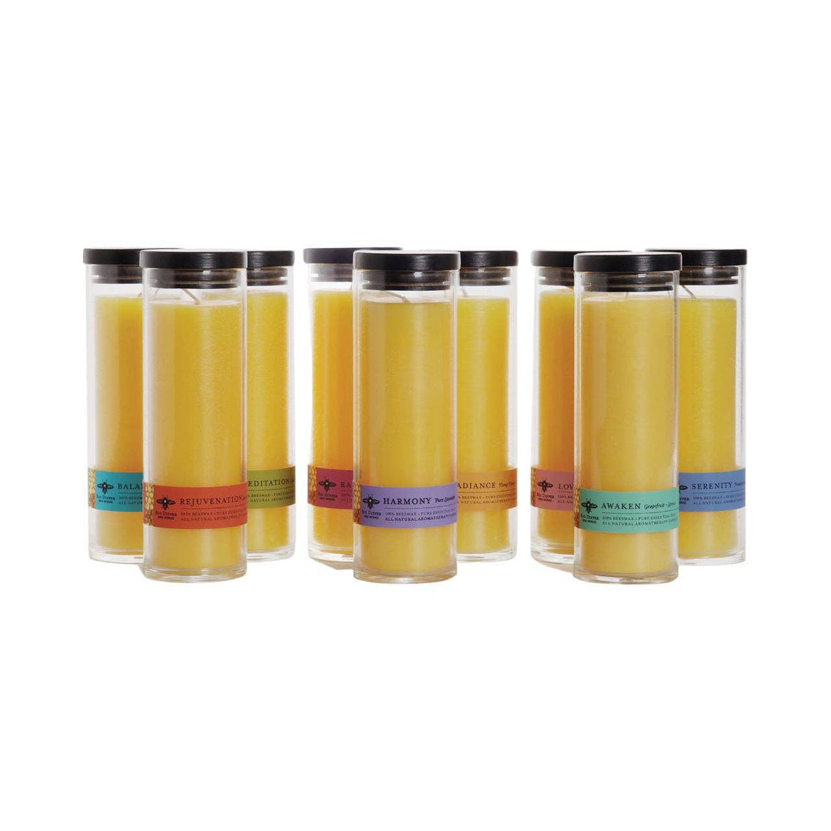 Sanctuary Glass Candle – 100% Pure Beeswax – 90 Hour Burn