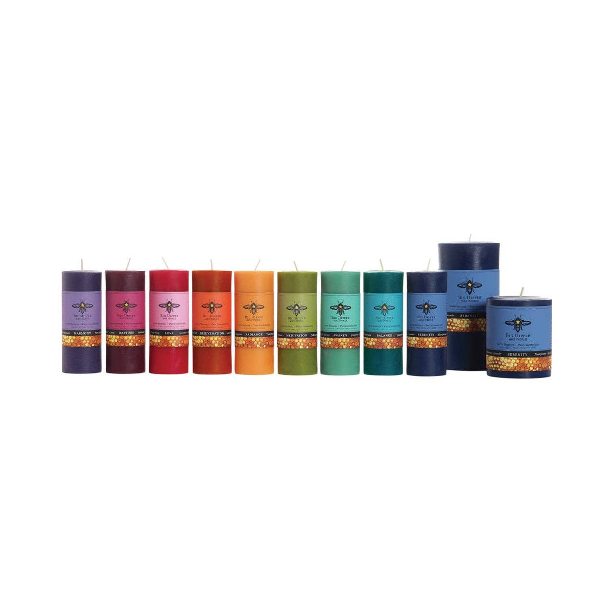 Beeswax Pillar Candles – Aromatherapy – 3 Sizes, 9 Scents