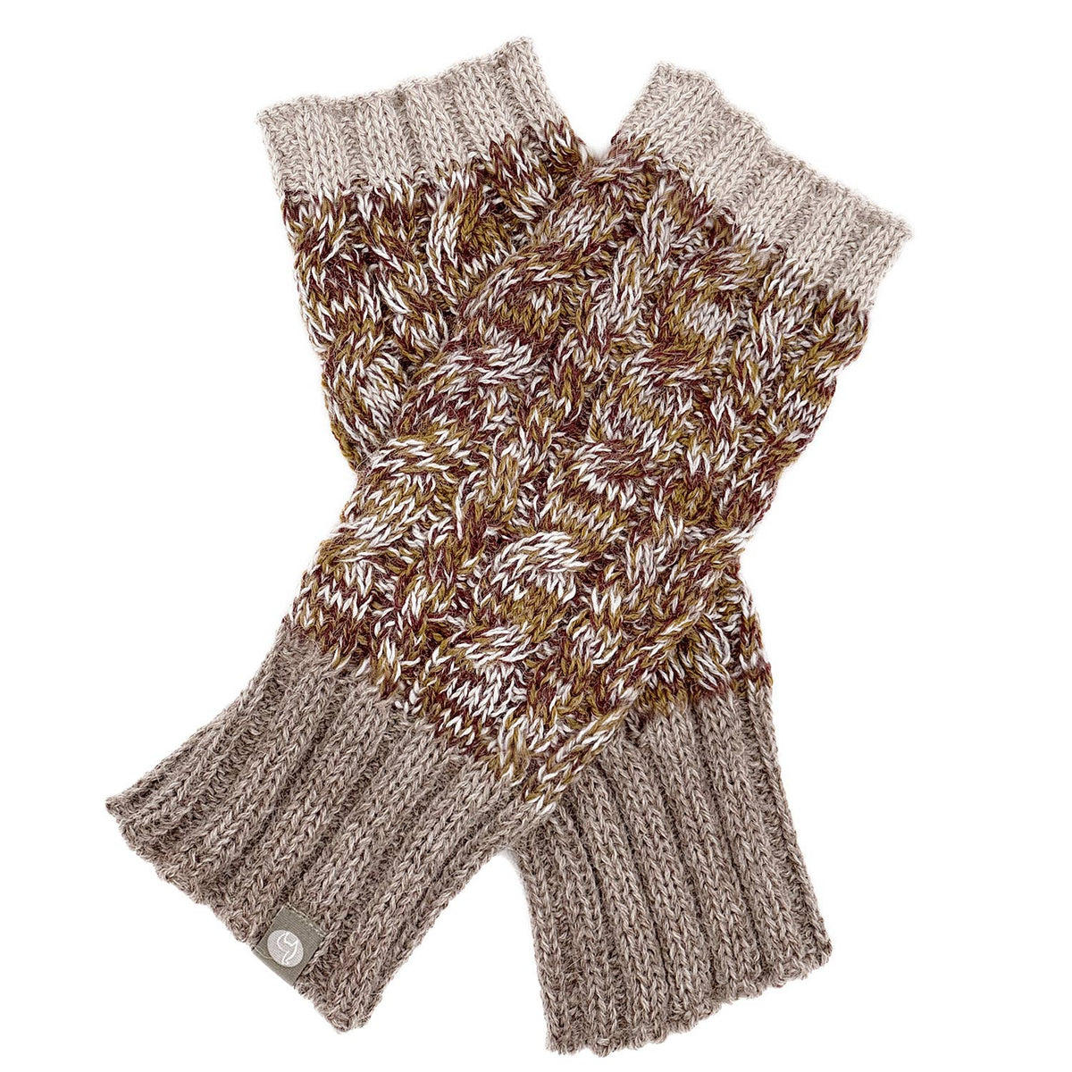 Alpaca Gloves - Braided - Clay