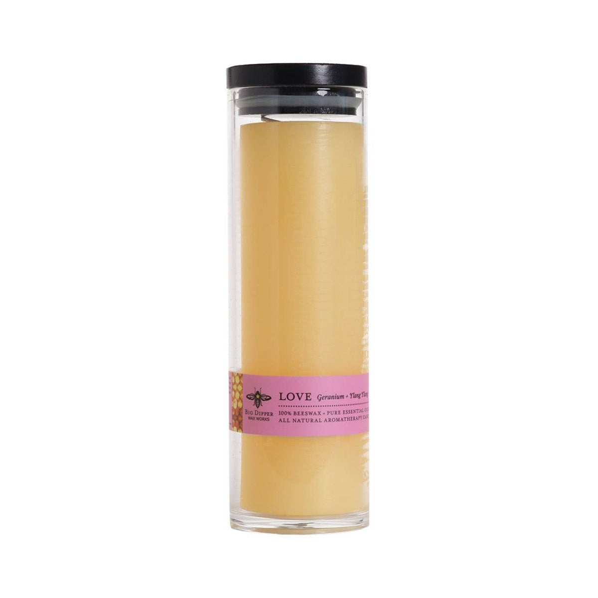 Sanctuary Glass Candle – 100% Pure Beeswax – 90 Hour Burn
