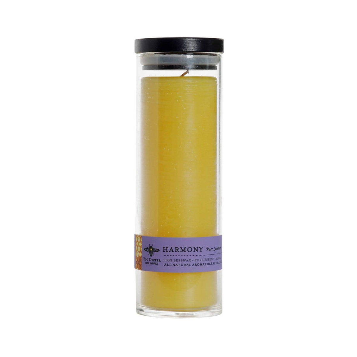 Sanctuary Glass Candle – 100% Pure Beeswax – 90 Hour Burn