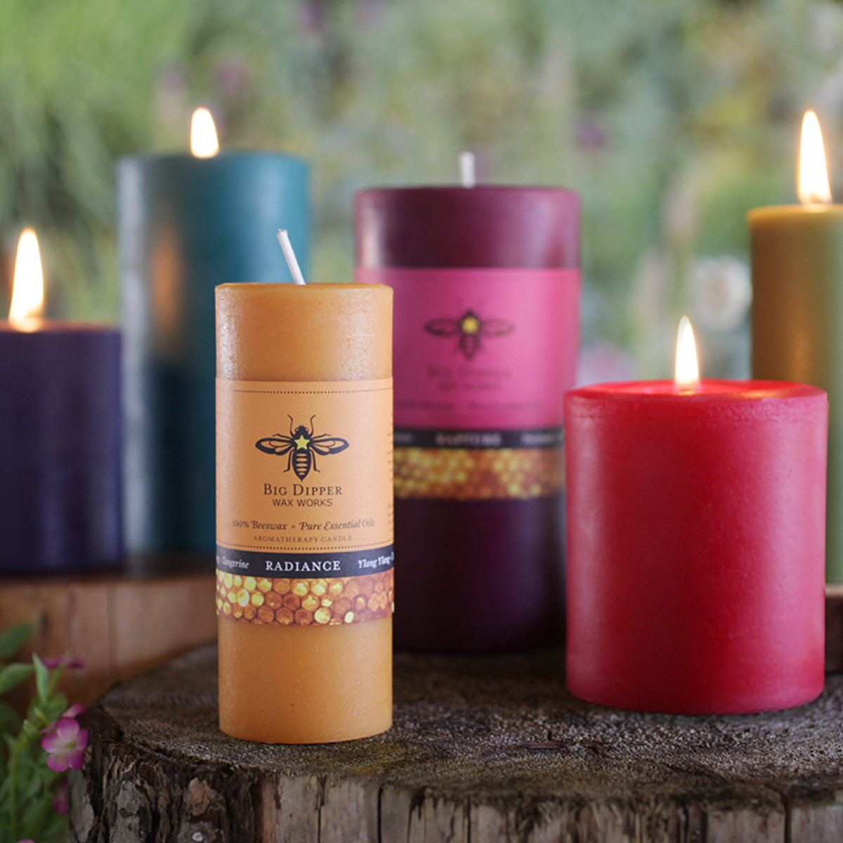 Beeswax Pillar Candles – Aromatherapy – 3 Sizes, 9 Scents