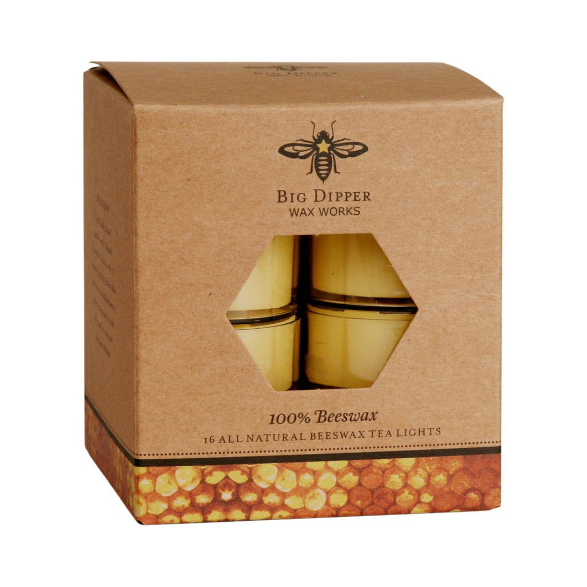 Tea Light Candles – 100% Pure Beeswax – 5 Hour Burn