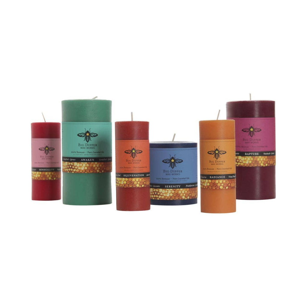 Beeswax Pillar Candles – Aromatherapy – 3 Sizes, 9 Scents