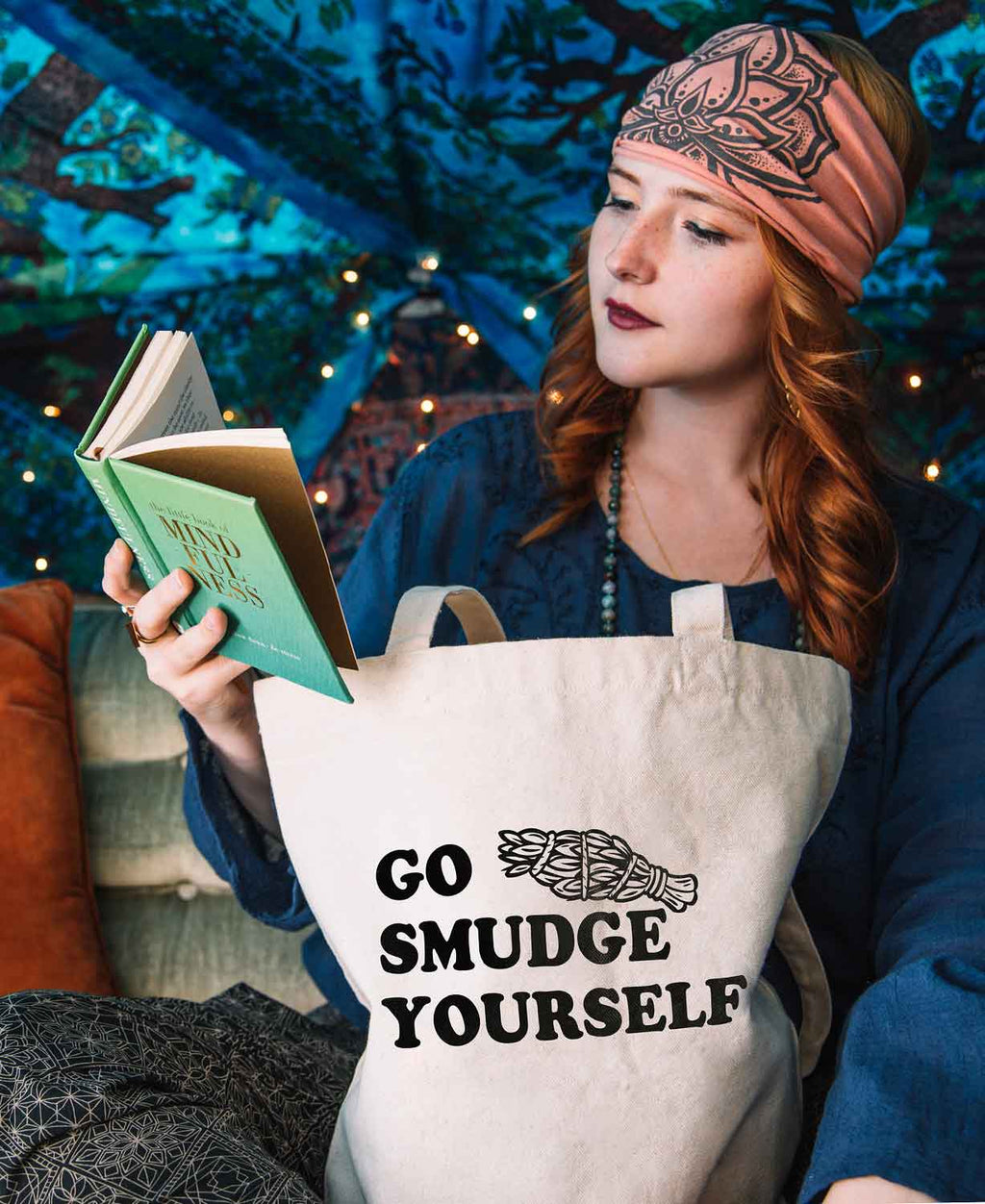 Go Smudge Yourself Tote Bag - Boho Reusable Totes