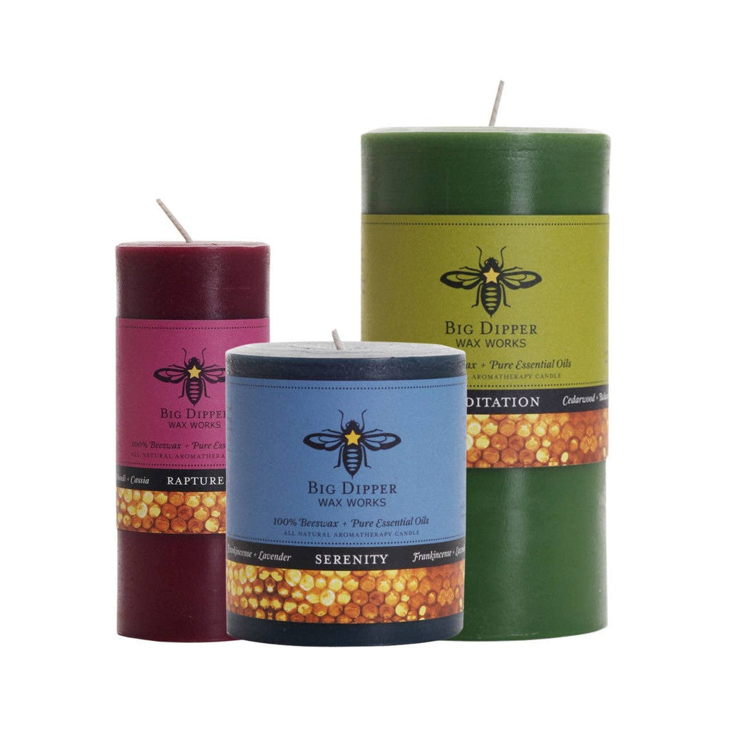 Beeswax Pillar Candles – Aromatherapy – 3 Sizes, 9 Scents